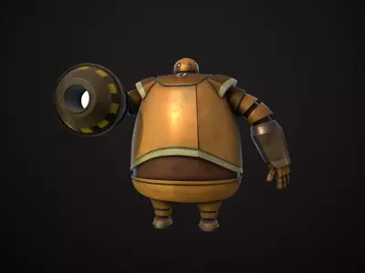  Stylized Robot   Low-poly 3D model