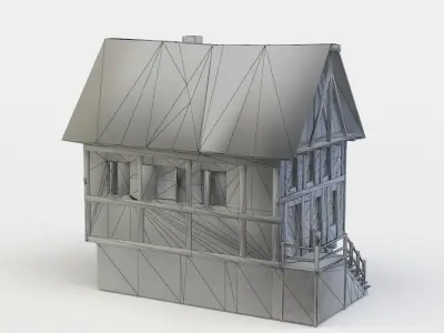 House old with roof Low-poly 3D model purchase