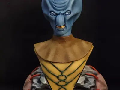 Without Warning Alien Bust Statue STL File 3D print model