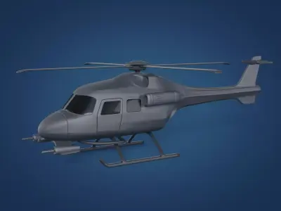 Generic Military - Attack Helicopter Low-poly 3D model
