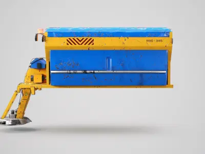  Rusted Road Salt Spreader Model - Winter Snow Removal Equipment for Trucks 