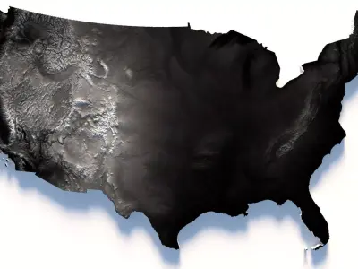 USA Terrain country  3D model