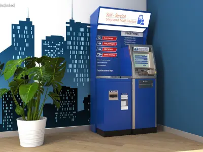 United States Postal Self Service Kiosk 3D model