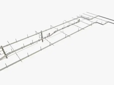 Industrial Pipes 3D Model 3D model