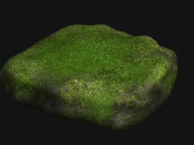 Rock 07 - Moss Low-poly 3D model