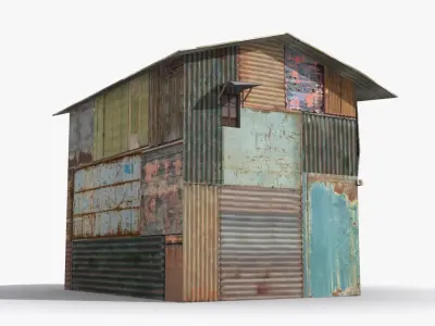 Slum x2 Low-poly 3D model purchase