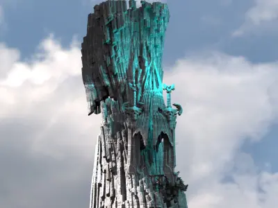 Dark ages spire cliff  3D model