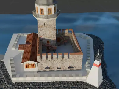 Maiden Tower  Kiz Kulesi 3D model