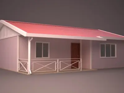 HOME house with roof 3D model