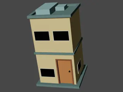 Lowpoly 3D House Low-poly 3D model