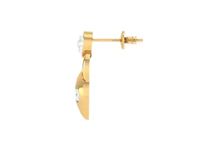 GemStone Diamond Light weight earring 34 3D print model