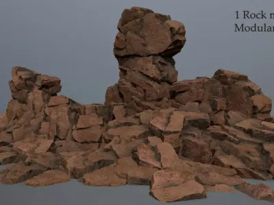 Stone rock Low-poly 3D model purchase