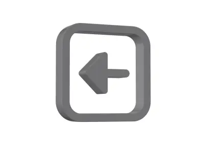 3d arrow alt square right Low-poly 3D model