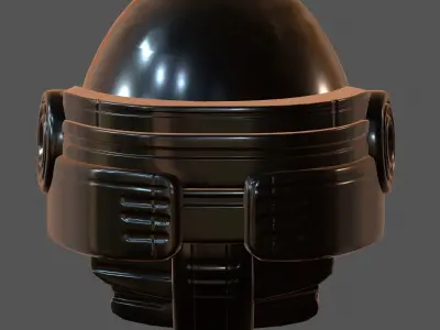 Gas mask helmet 3d model scifi Low-poly  Low-poly 3D model 348