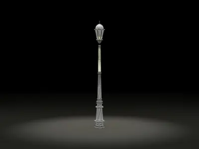 Old Steet Light 3D Model Low-poly 3D model