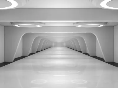 Sci Fi Tunnel 3D model 44