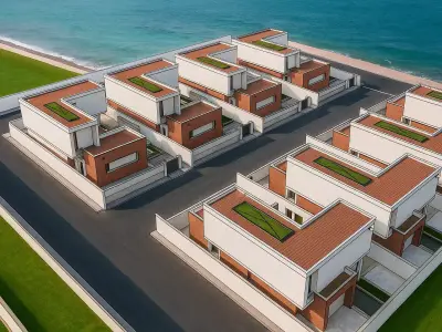 3D Model Two-Story Waterfront Chalet Low-poly 3D model