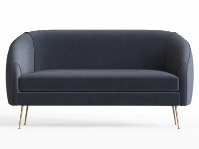 Stella Mid Century Loveseat Westelm 3D model