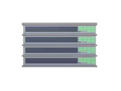 Cartoon Servers v2 002 Low-poly 3D model