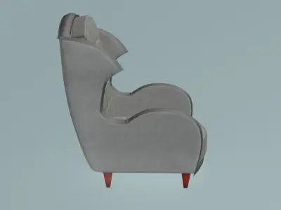 Bristol Club Wingback Lounge Chair 3D model