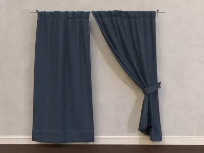 Curtains Low-poly 3D model