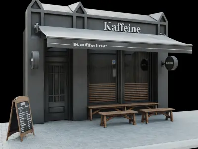 coffee shop V 001 3D model