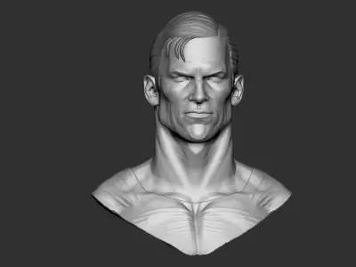 Superman Stylized Bust  3D model