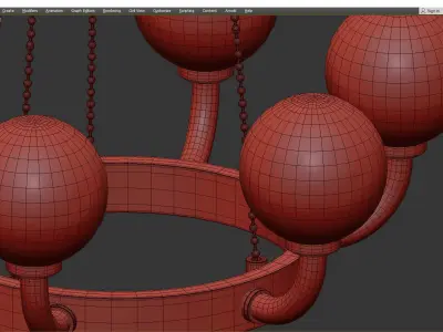 WERNER CHANDELIER Low-poly 3D model