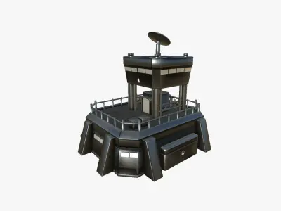 SciFi Facility B09 Dark Metal - Sci Fi Exterior Design Low-poly 3D model