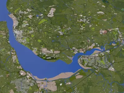 Liverpool City England Low-poly 3D model