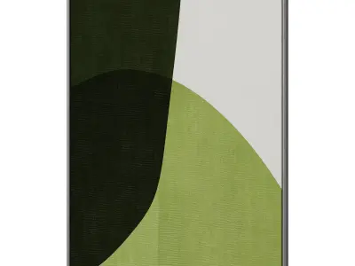 Set of 3 Abstract Paintings in Frames 3D model 46