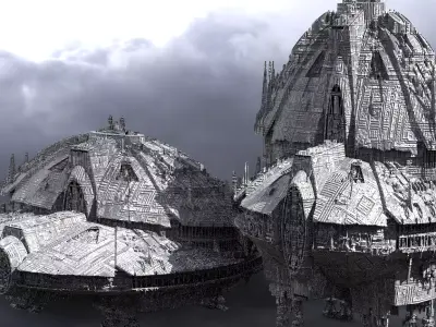 Jupiter alien Temple 2 designs 3D model