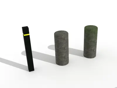 Sidewalk Sets Low-poly 3D model