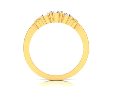 Solitaire Engagement Wedding Women Ring 3D print model 3