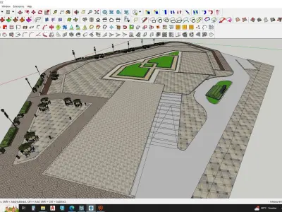 Building environment 3d model 3D model