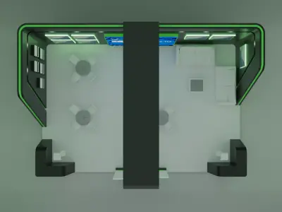 Exhibition Stall Size 20x30 Low-poly 3D model