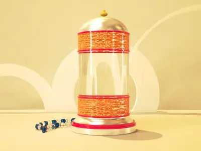 Orange Lantern  Low-poly 3D model