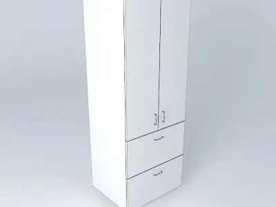 Tall 2 Door 2 Drawer Free 3D model