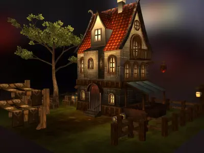 House Low-poly 3D model 29