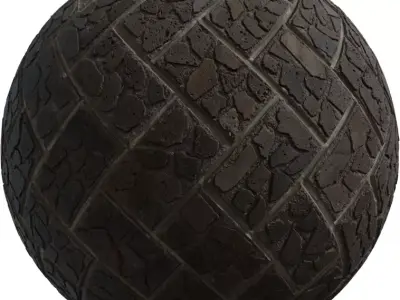 Lava Stone Flag Paver PBR Texture Texture