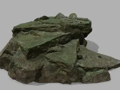 Stair rock Low-poly 3D model buy