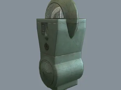 Parking Meter Low-poly 3D model