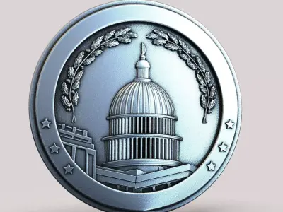 Building capitol coin 3D print model