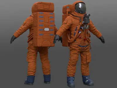 CS03 Space Suit FULL VERSION Low-poly 3D model