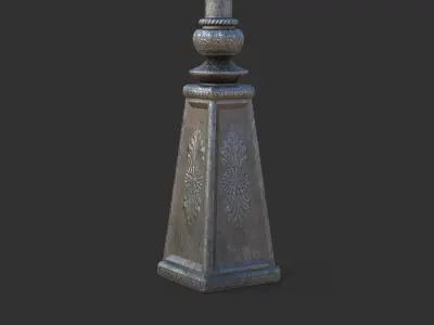 Street Lamp Low-poly 3D model