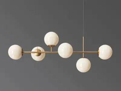 Raizer Linear Chandelier 3D model