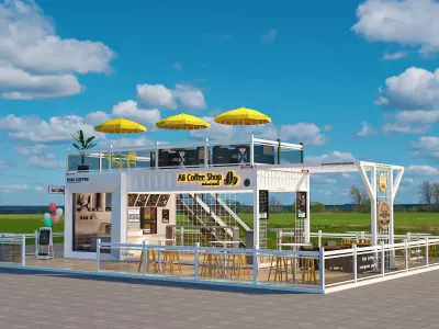 Container Restaurant Low-poly 3D model purchase