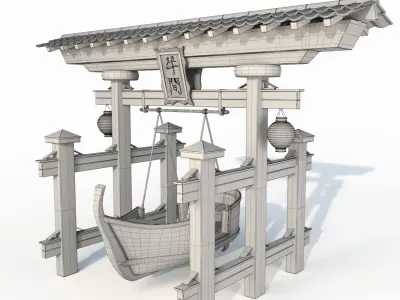 Japan swing boat 3D model