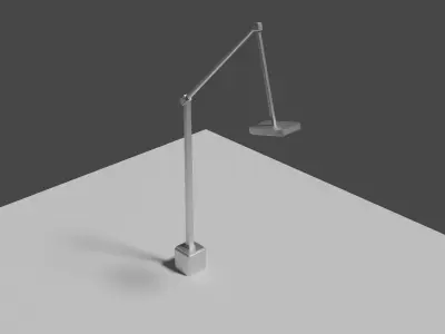 Industrial Lamp Low-poly 3D model