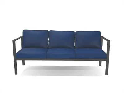 out bench sling fabric 018 Low-poly 3D model